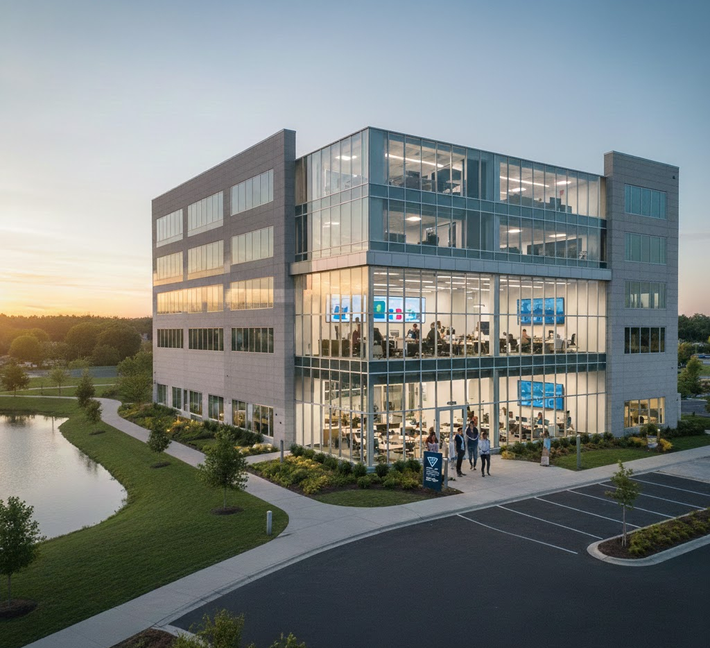 Image showing Modern corporate office representing Visual Consultants’ global IT and offshore recruitment operations.